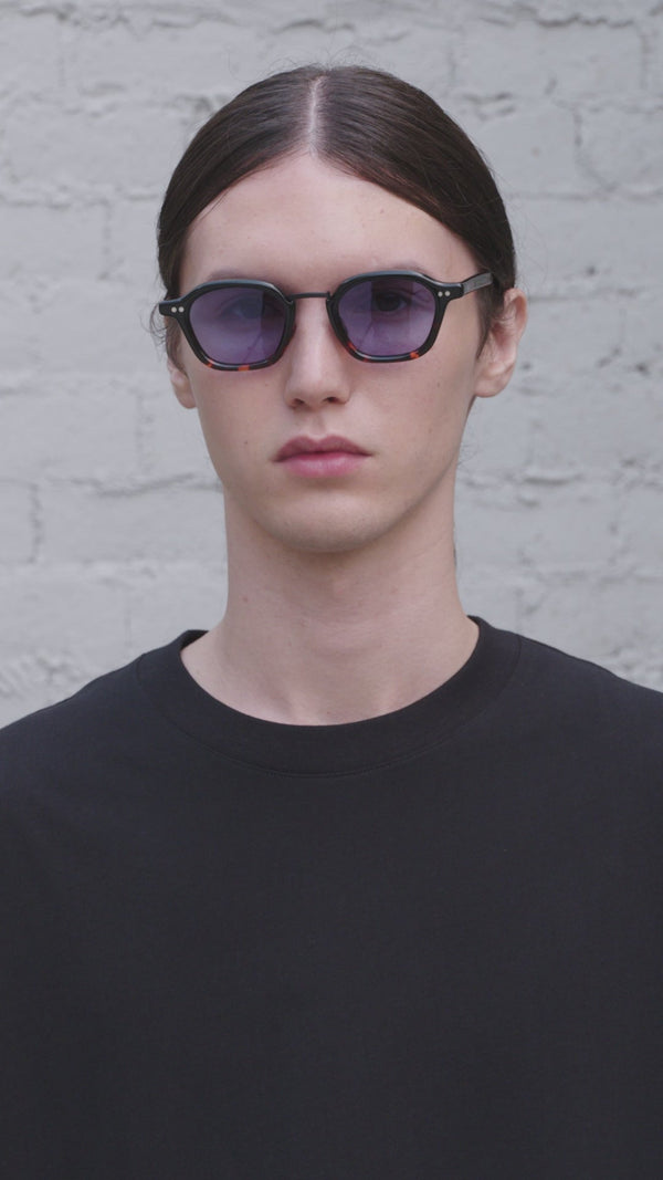 Iris / Black Tortoise Acetate & Blue Lens - Shade Files